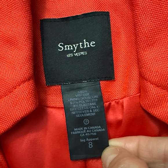 Smythe‎ Cropped Sleeve Jacket Women Size 8 - Picture 3 of 8